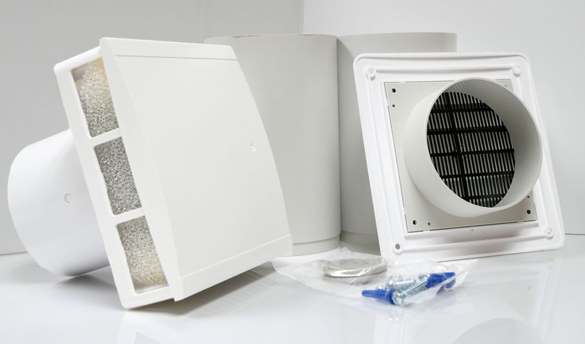 Condar passive air supply ventilator disassembled