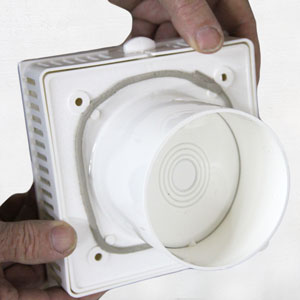 Place caulk around interior passive ventilator tube