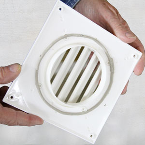 Place caulk around exterior passive ventilator tube