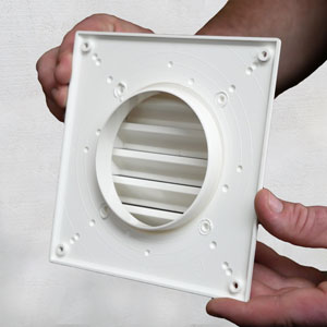 Place caulk around exterior passive ventilator tube