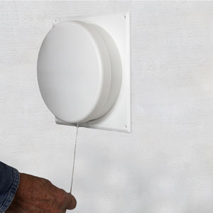 Pull string again to close pop out Condar ventilator